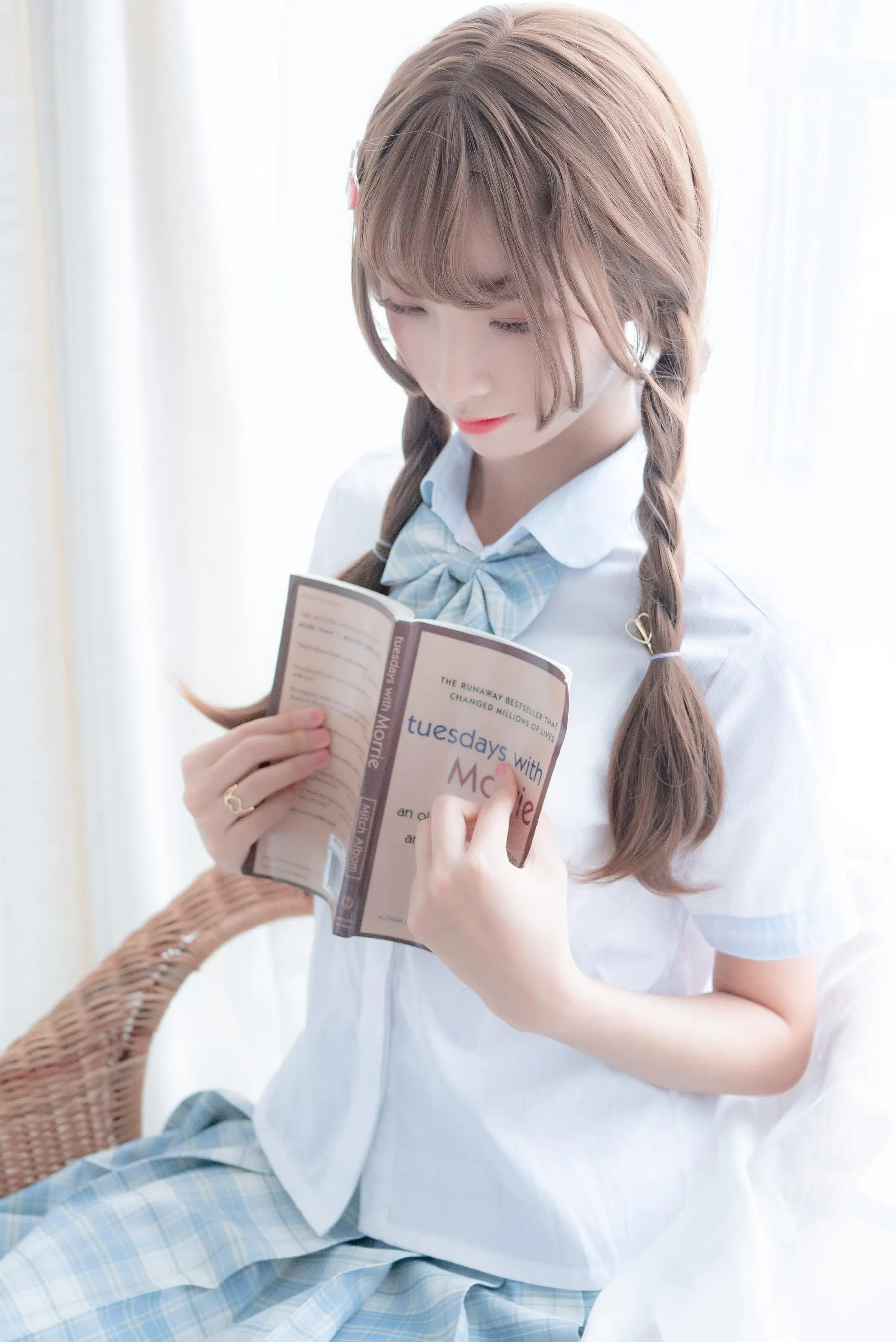 西瓜少女 NO.012 民宿私房淡蓝JK [47P]插图7